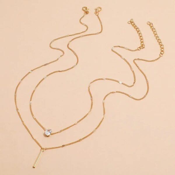 Collar inox doble prisma