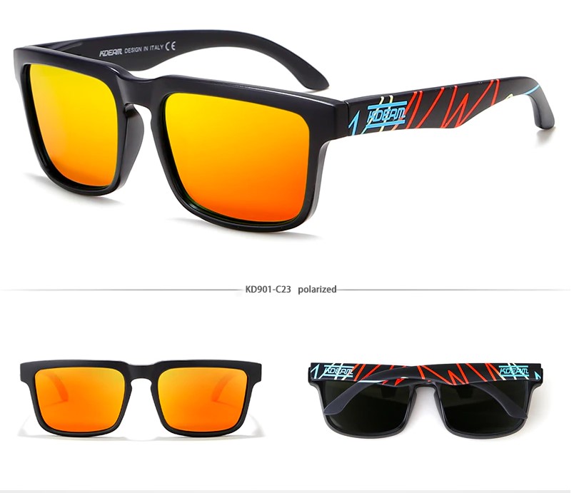 Gafas sol Kdeam clásico naranja con franjas