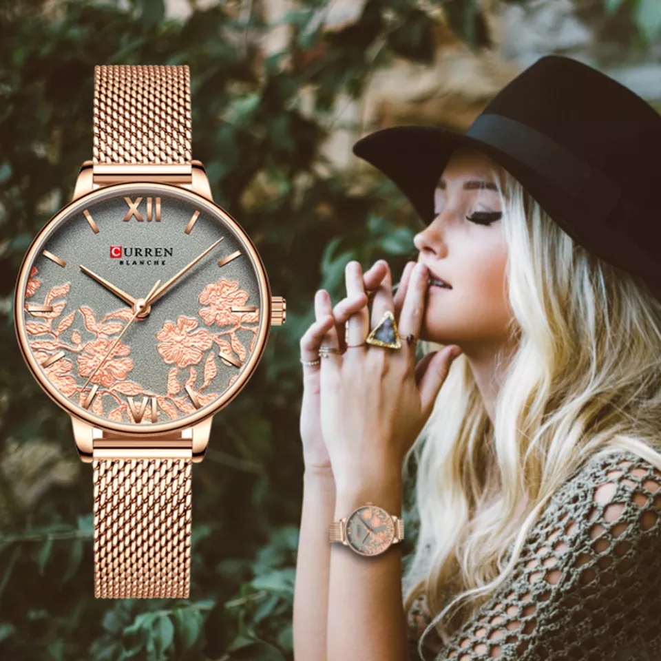 Reloj CURREN inox rosado