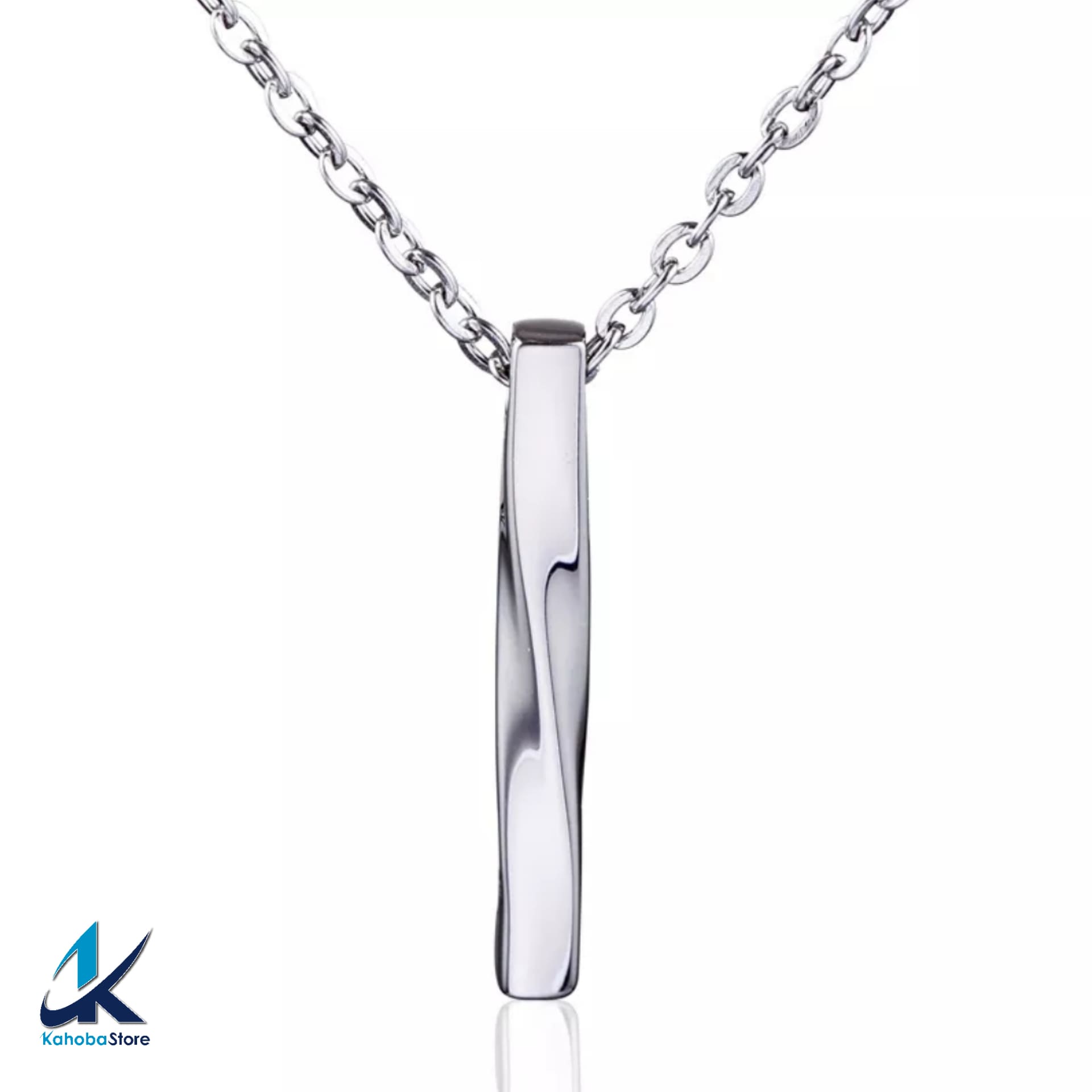 Collar Barra trenzada de plata