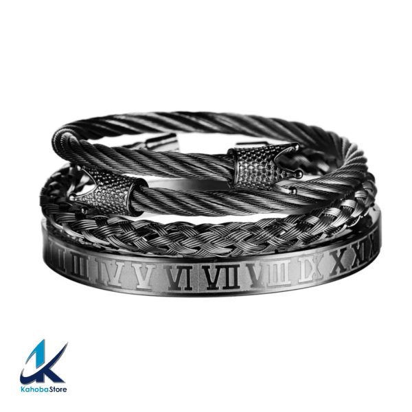 Set de pulseras Inox negro