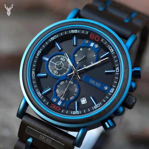 Reloj de madera de Bambú Blue
