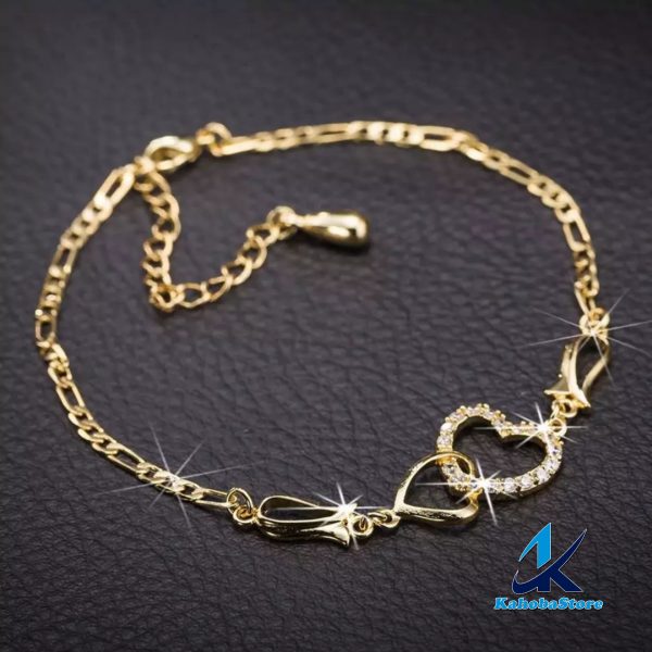 pulsera inox corazones